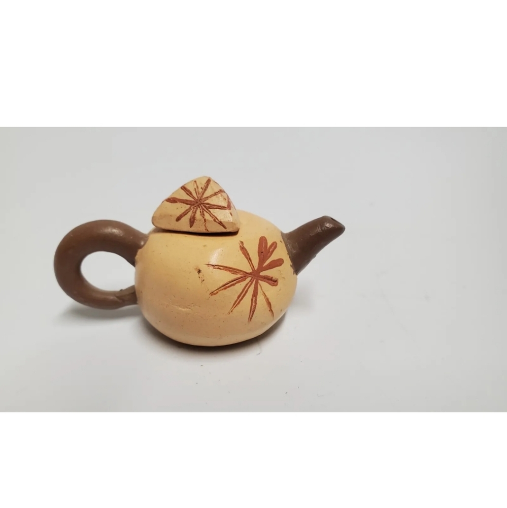 Vintage Pre-owned Miniature Asian Clay Teapot